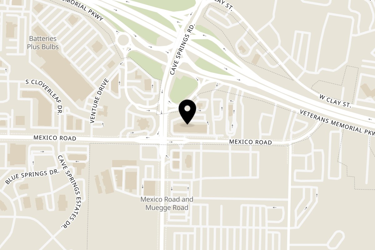 Map showing the location of Viet - Thai Restaurant on 3899B Veterans Memorial Pkwy in St Peters